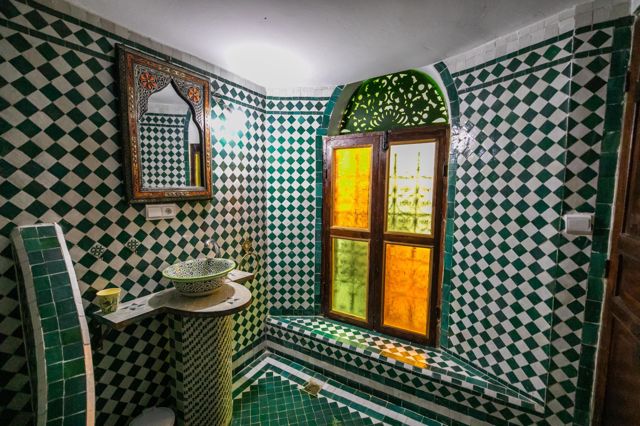 Salle de bain privative dans un Riad à Fès